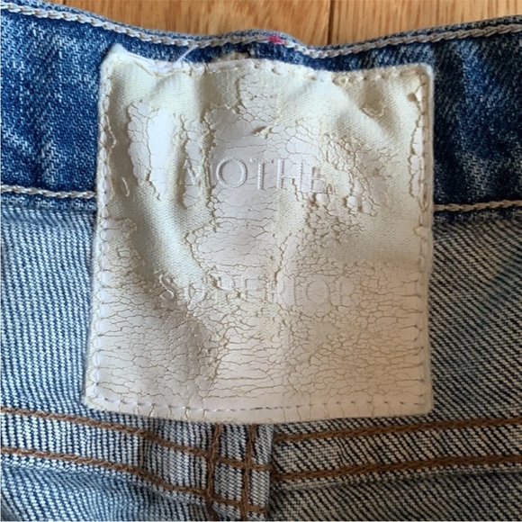 📌Mother Superior The Flirt Fray Straight Jeans in Cold Feet w/Whiskering - Picture 3 of 10